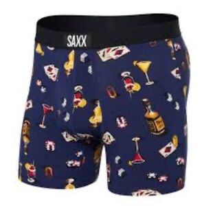 SAXX Ultra Boxer Brief Underwear Vice Squad Astro Blue Medium Ballpouch NWOT